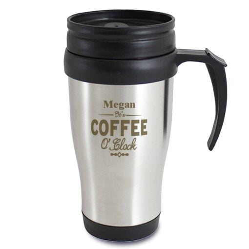 (product) Personalised Coffee O'Clock Travel Mug