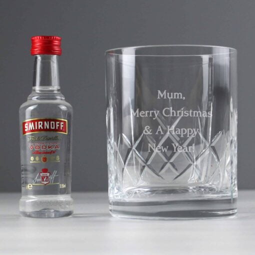(product) Personalised Cut Crystal & Vodka Gift Set