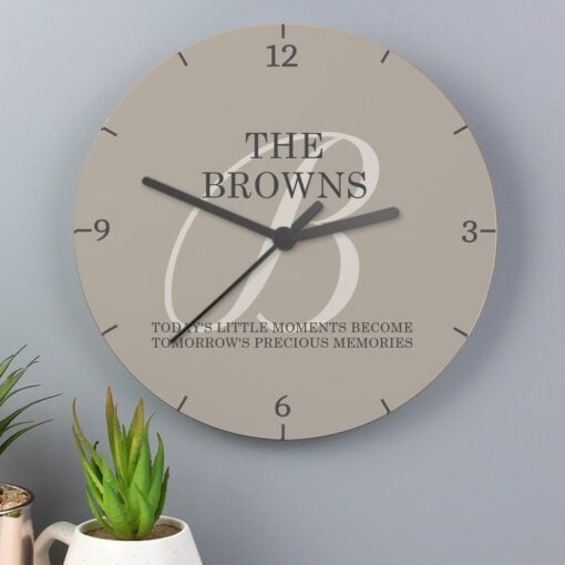 (product) Personalised Family Wooden Clock