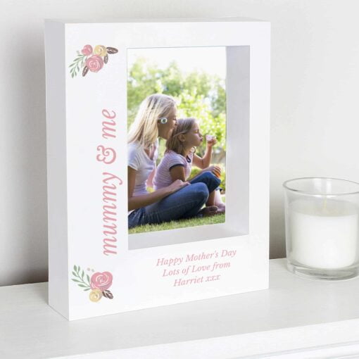 (product) Personalised Floral 5x7 Box Photo Frame