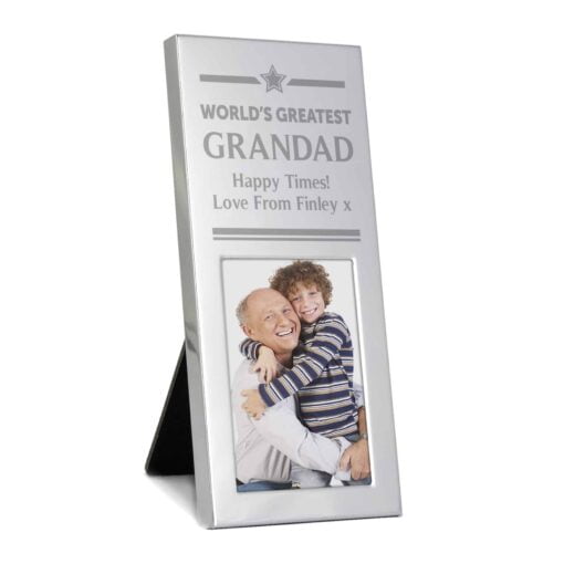 (product) Personalised Gold Award Small Silver 2x3 Photo Frame
