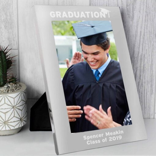 (product) Personalised Graduation 7x5 Silver Photo Frame