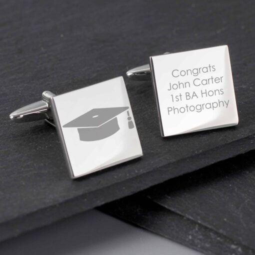 (product) Personalised Graduation Square Cufflinks