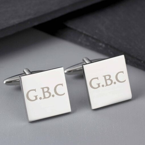 (product) Personalised Initials Square Cufflinks