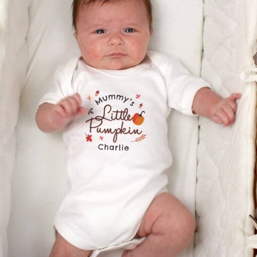(product) Personalised Little Pumpkin Baby Vest