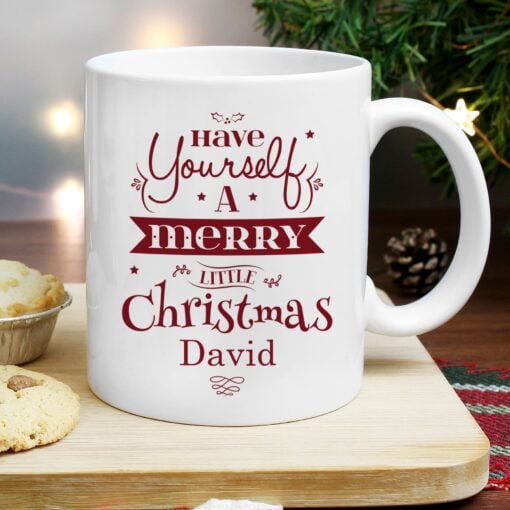 (product) Personalised Merry Little Christmas Mug