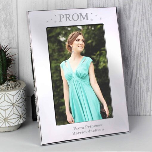 (product) Personalised Prom Night 4x6 Silver Photo Frame