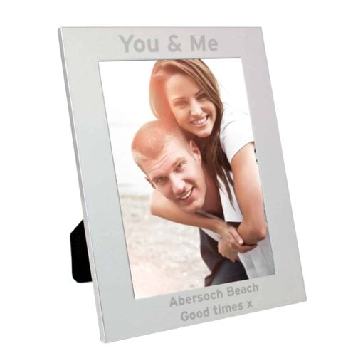 (product) Personalised Silver 5x7 Bold Style Photo Frame