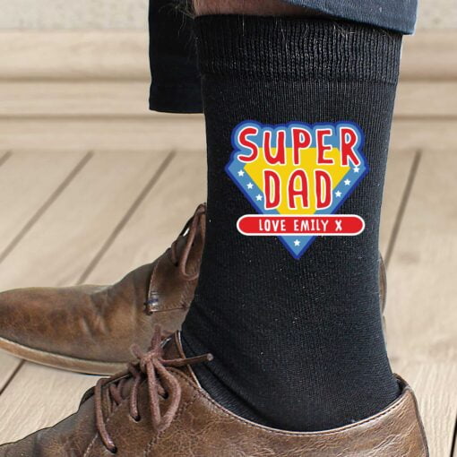 (product) Personalised Super Dad Mens Socks