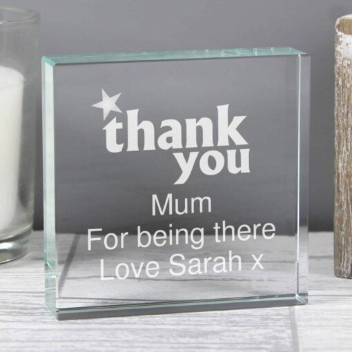 (product) Personalised Thank you Large Crystal Token