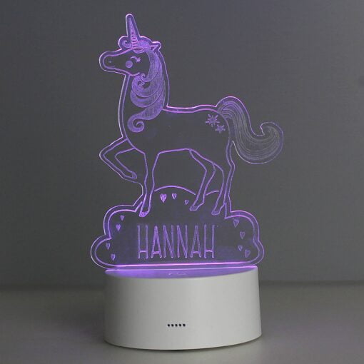 (product) Personalised Unicorn LED Colour Changing Night Light