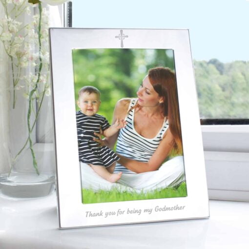 (product) Silver 5x7 Godmother Photo Frame