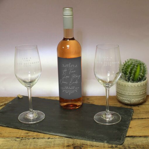 (product) True Love Story Rose Wine Gift Set