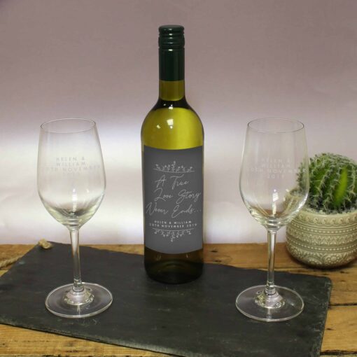 (product) True Love Story White Wine Gift Set