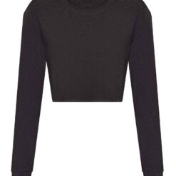 AWDis Ladies Long Sleeve Cropped T-Shirt