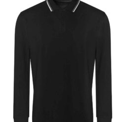 AWDis Long Sleeve Tipped 100 Polo Shirt