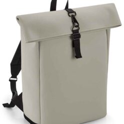 BagBase Matte PU Roll-Top Backpack