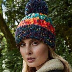 Beechfield Corkscrew Pom Pom Beanie