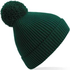 Beechfield Engineered Knit Ribbed Pom Pom Beanie