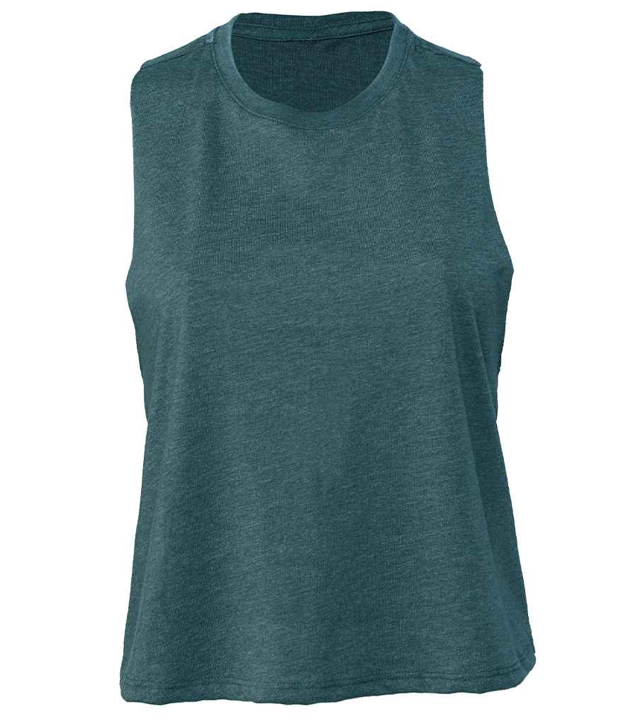 Bella Ladies Racer Back Cropped Tank Top