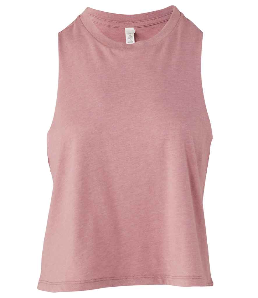 Bella Ladies Racer Back Cropped Tank Top