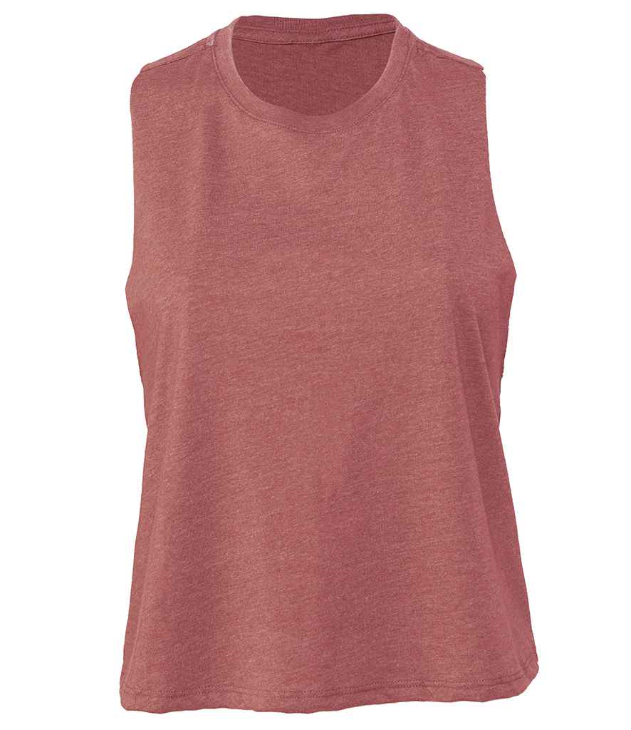 Bella Ladies Racer Back Cropped Tank Top