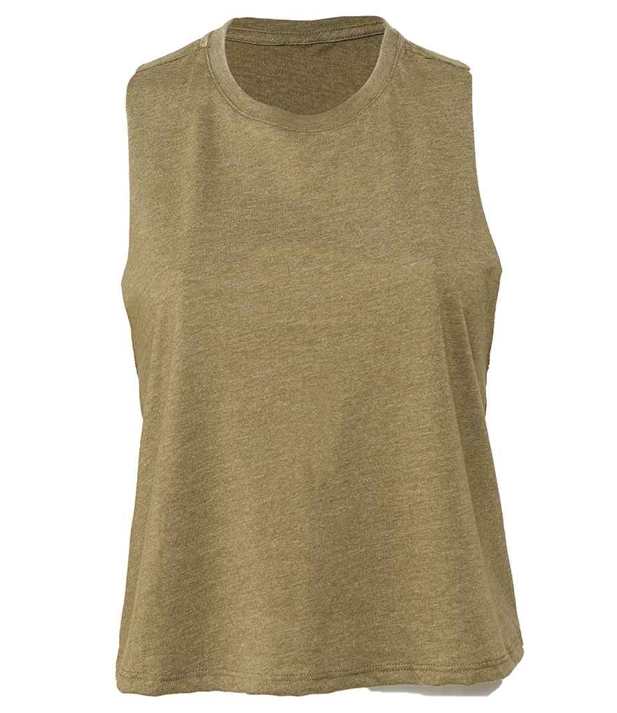 Bella Ladies Racer Back Cropped Tank Top