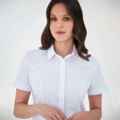 Brook Taverner Ladies Soave Short Sleeve Poplin Shirt