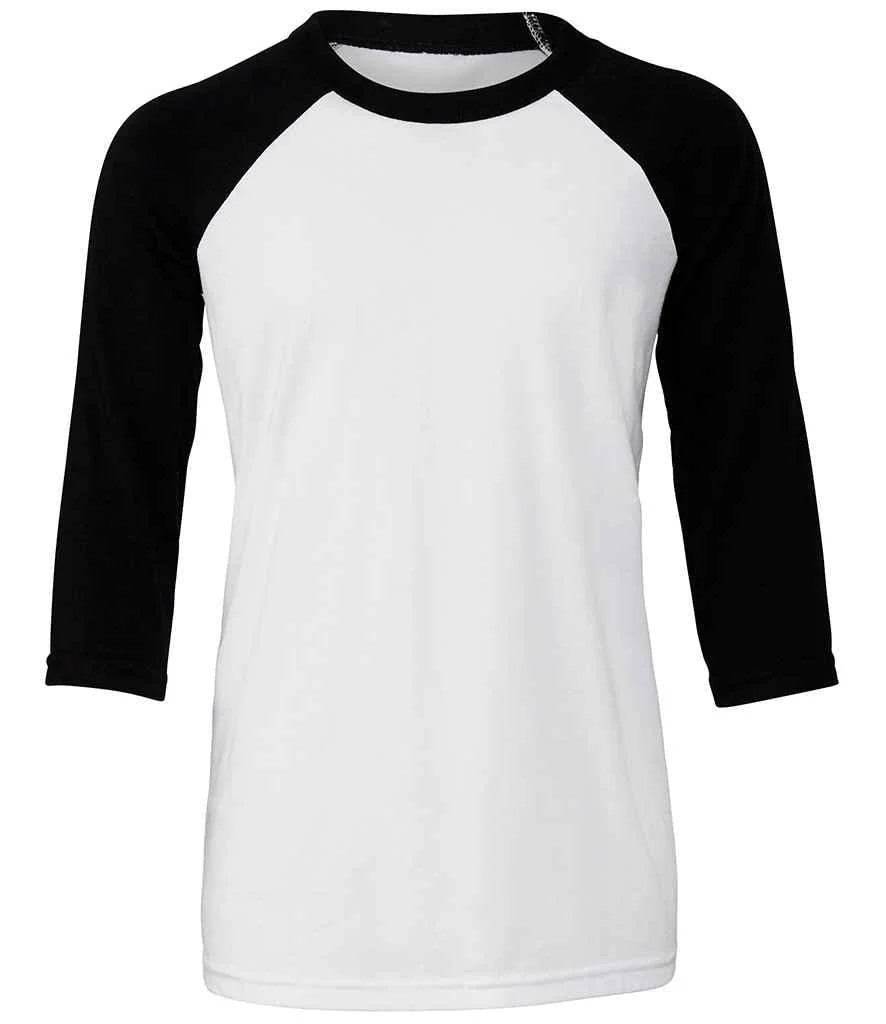 Canvas Youths 3/4 Sleeve Baseball T-Shirt