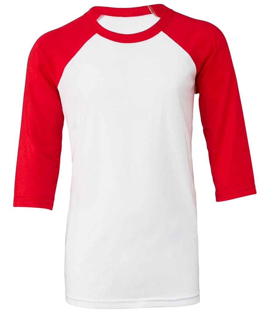 Canvas Youths 3/4 Sleeve Baseball T-Shirt