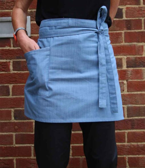 Dennys Cross Dyed Denim Waist Apron with Pocket