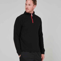 Finden and Hales Zip Neck Piped Micro Fleece