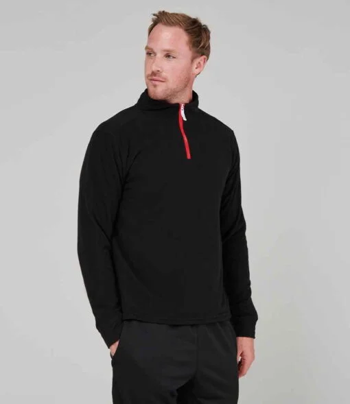 Finden and Hales Zip Neck Piped Micro Fleece