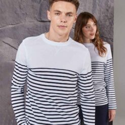 Front Row Unisex Long Sleeve Breton Striped T-Shirt