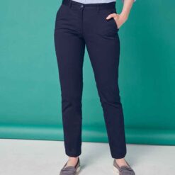 Henbury Ladies 65/35 Flat Fronted Chino Trousers