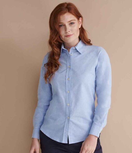 Henbury Ladies Long Sleeve Classic Oxford Shirt