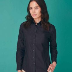 Henbury Ladies Modern Long Sleeve Regular Fit Oxford Shirt