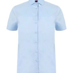 Henbury Ladies Short Sleeve Stretch Poplin Shirt