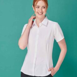 Henbury Ladies Short Sleeve Wicking Shirt