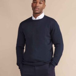 Henbury Lightweight Cotton Acrylic Crew Neck Sweater