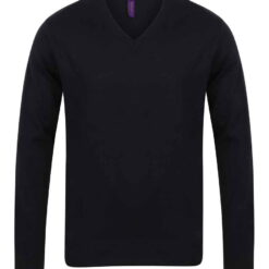 Henbury Lightweight Cotton Acrylic V Neck Sweater