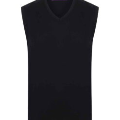 Henbury Lightweight Sleeveless Cotton Acrylic V Neck Sweater