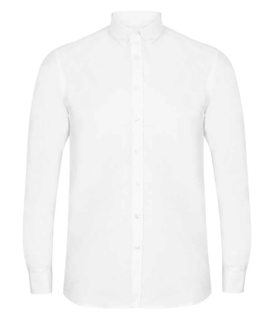 Henbury Modern Long Sleeve Regular Fit Oxford Shirt