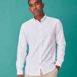 Henbury Modern Long Sleeve Regular Fit Oxford Shirt