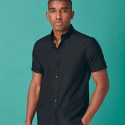 Henbury Modern Short Sleeve Slim Fit Oxford Shirt