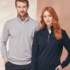 Henbury Unisex Sustainable 1/4 Zip Sweatshirt