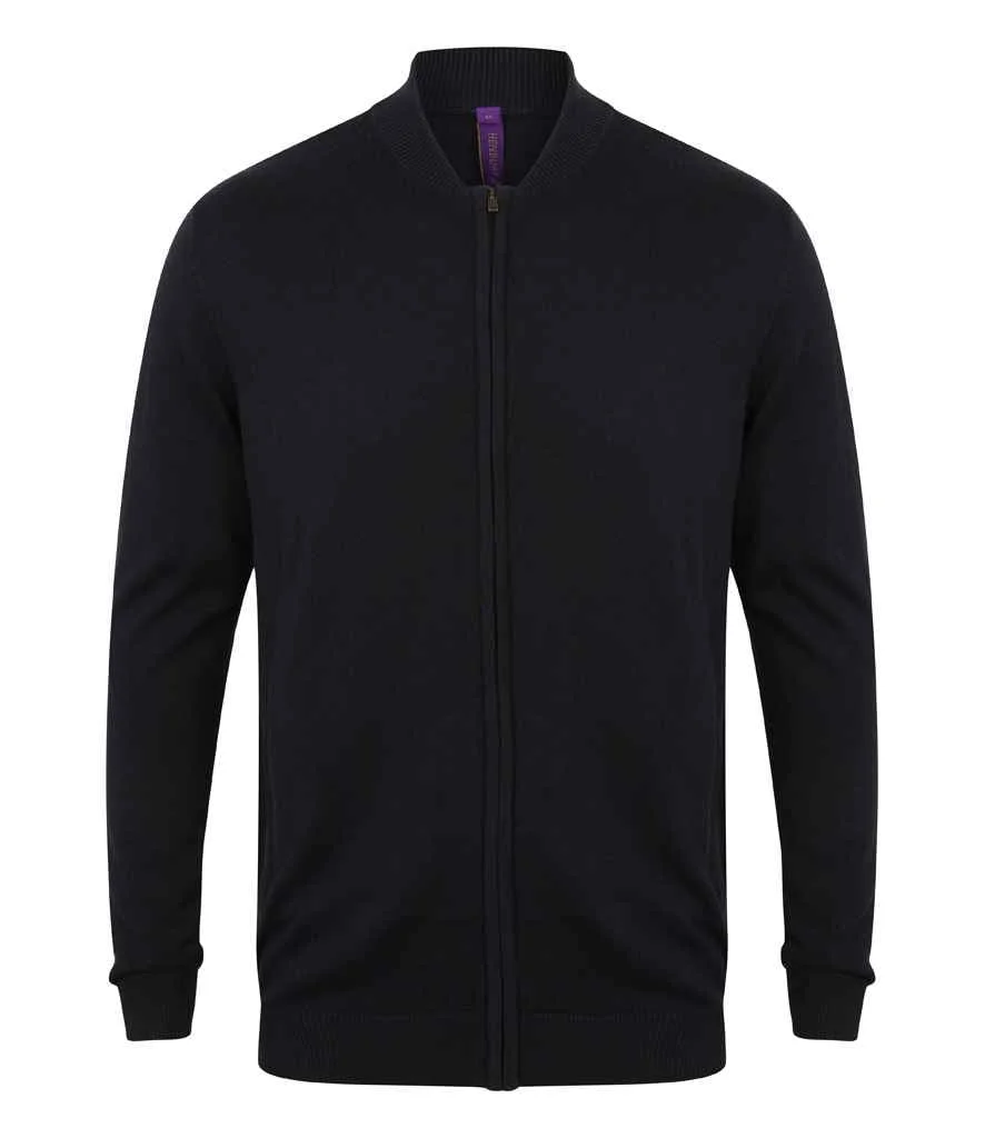 Henbury Unisex Zip Through Cardigan