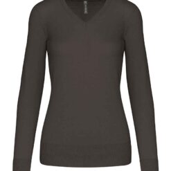 Kariban Ladies Cotton Acrylic V Neck Sweater