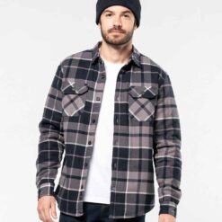 Kariban Sherpa Lined Checked Shirt Jacket