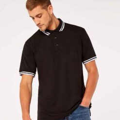 Kustom Kit Contrast Tipped Poly/Cotton Piqué Polo Shirt